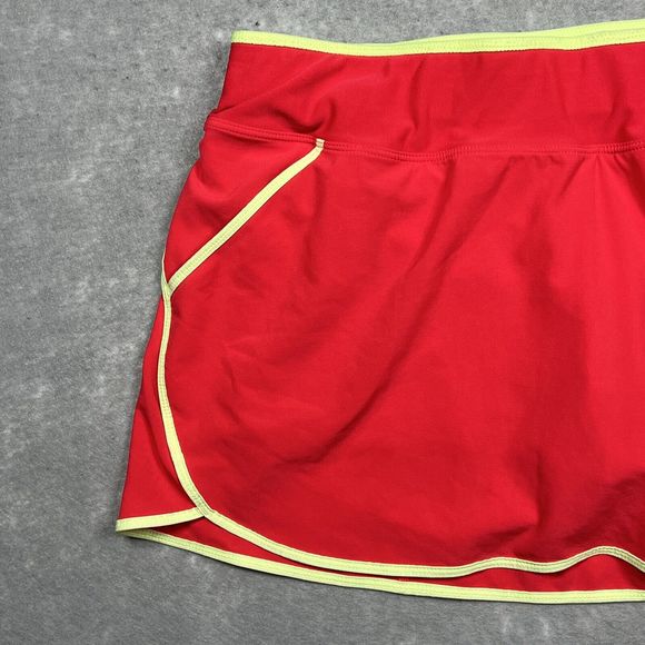 Nike Pink Yellow Running Skirt with Built-in Shorts 453694-617 Women’s Size: L - Picture 3 of 16